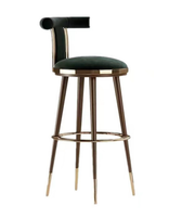 Daya Worldwide Elan Bar Stool with wooden seat and metal legs, modern design for kitchen or bar area.