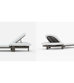 Outdoor Daya Worldwide sun lounger in a stylish outdoor set, featuring a sleek design and comfortable cushioning for relaxing outdoors.