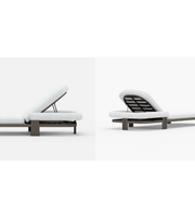 Outdoor Daya Worldwide sun lounger in a stylish outdoor set, featuring a sleek design and comfortable cushioning for relaxing outdoors.