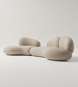 Cloud Form Lounge Sofa by Daya Worldwide featuring soft, cloud-like cushions and modern design in a cozy living room setting.