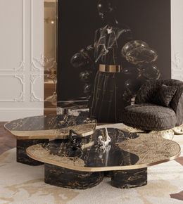 Nocturne Coffee Table by Daya Worldwide featuring a sleek, modern design with a smooth wooden surface and minimalist style.