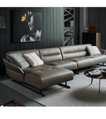 Contemporary L-shape lounge sofa in neutral fabric with plush cushions, modern design by Daya Worldwide, perfect for living rooms.