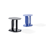 HexaForm accent side table by Daya Worldwide, a modern bedside table with a geometric design in neutral tones.