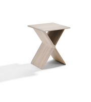 Modern Axis X side table by Daya Worldwide featuring a sleek metal frame and a smooth surface for stylish living spaces.