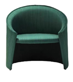Daya Worldwide Cove Curve Lounge Chair in modern design with plush upholstery and sleek armrests, ideal for contemporary living spaces.