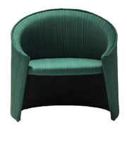 Daya Worldwide Cove Curve Lounge Chair in modern design with plush upholstery and sleek armrests, ideal for contemporary living spaces.