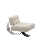 Daya Worldwide Luna Curve lounge chair with plush cushioning and modern design, perfect for relaxing living room seating.