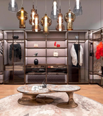 Set of two modern Verona coffee tables by Daya Worldwide, featuring sleek wooden surfaces and sturdy black metal legs.