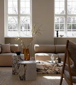 Milano marble block coffee table set by Daya Worldwide featuring sleek marble surfaces and modern design.