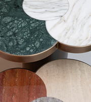 Elegant Eclipse Marble Coffee Table Set by Daya Worldwide, featuring modern center tables with sleek marble surfaces and stylish design.