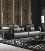 Luxury Monaco Glam Sofa by Daya Worldwide featuring plush fabric, elegant design, and modern style for sophisticated living spaces.