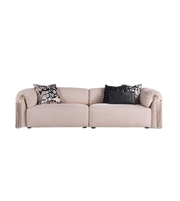 Daya Worldwide Monaco Glam Sofa with plush fabric upholstery and elegant design, perfect for contemporary living rooms.