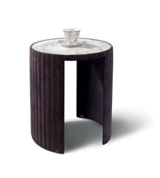Daya Worldwide Luna Accent Side Table with round wooden top and sleek metal legs, modern side table for living room decor.