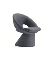 Curved Daya Worldwide dining chair with a sleek design, featuring a smooth seat and elegant wooden legs.
