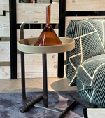 Daya Worldwide Halo Accent Side Table with sleek round design and modern finish, perfect for living room decor.