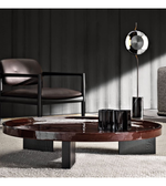 Louver coffee table by Daya Worldwide featuring a modern design with slatted wooden panels and a sleek rectangular shape.