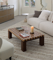 Modern grid coffee table by Daya Worldwide with a sleek, open-frame design in a stylish finish.