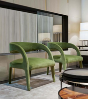 Curved Accent Chair