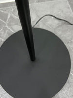 Matte black metal floor lamp base with circular stand