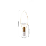 Floor lamp dimensions showing height and base measurements