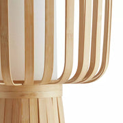 Close-up of bamboo slats with inner fabric diffuser