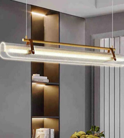 Modern pendant light fixture in a stylish interior setting