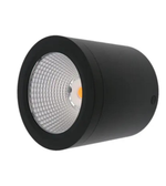 Black cylindrical spotlight on a white background