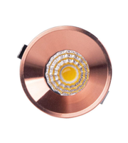 Copper-colored light fixture on a white background