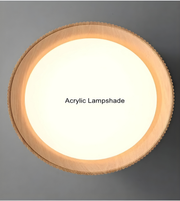 Round acrylic lampshade on a gray background with text 'Acrylic Lampshade'.