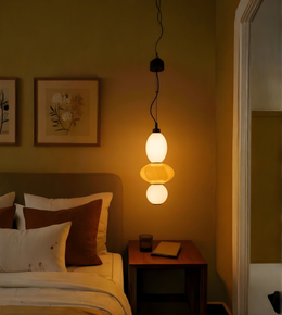 AURORA TRIO GLASS BEDSIDE PENDANT LIGHT