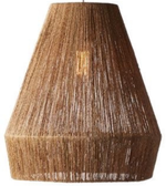 Textured brown lampshade on a white background
