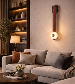 MODERN LEATHER STRAP WALL LIGHT