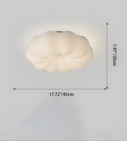 Ceiling light fixture with dimensions indicated on a gray background
