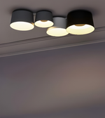 Contemporary flush mount cylinder ceiling lamp with minimalist architectural design