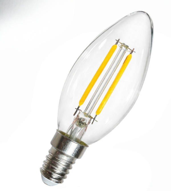 CLEAR GLASS CANDLE LED FILAMENT BULB – E14