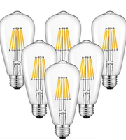 Multiple Edison style bulbs arranged together for decorative lighting