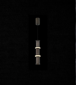 Modern wall light fixture on a black background