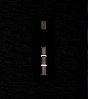Modern wall light fixture on a black background
