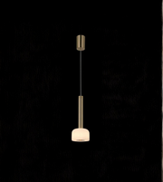 Modern pendant light fixture on a black background