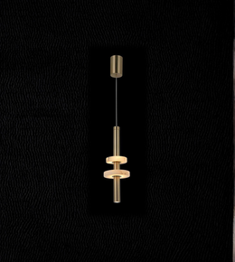 Modern pendant light fixture on a black background