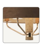 Close-up of a gold and brown product on a white background