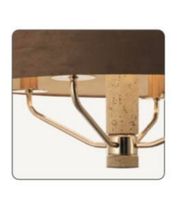 Close-up of a gold and brown product on a white background