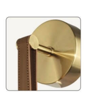 Gold door handle on a white background