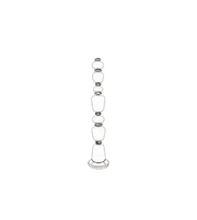 Black door handle and lock mechanism on a white background