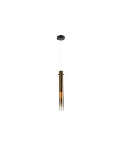 smoked amber glass cylinder pendant light modern