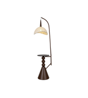 Floor lamp with a decorative design on a white background