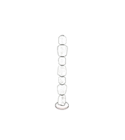 Black and white line drawing of a vertical arrangement of stones on a white background