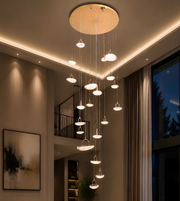 Luxury Marble Disc Cascade Chandelier