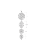 Diamante earring design on a white background