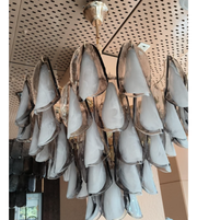 SMOKED PETAL GLASS CHANDELIER